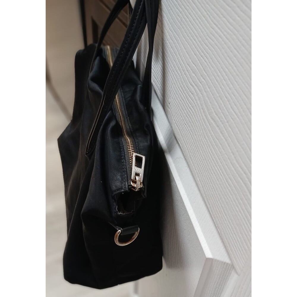 Bimba Y Lola Black Nylon Tote Bag Shoulder Handbag Large Zip Purse - Picture 5 of 8